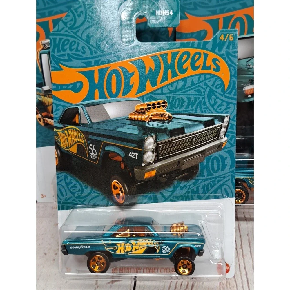 Hot Wheels Set 1-5 Cars, 2024 Pearl & Chrome 56th Anniversary (No Chase) HWH54